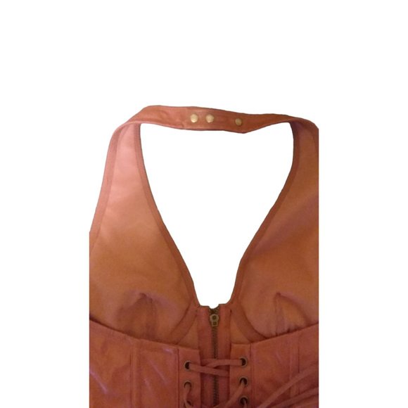 Urban Outfitters Brown Faux Leather Halter Top - Picture 4 of 8